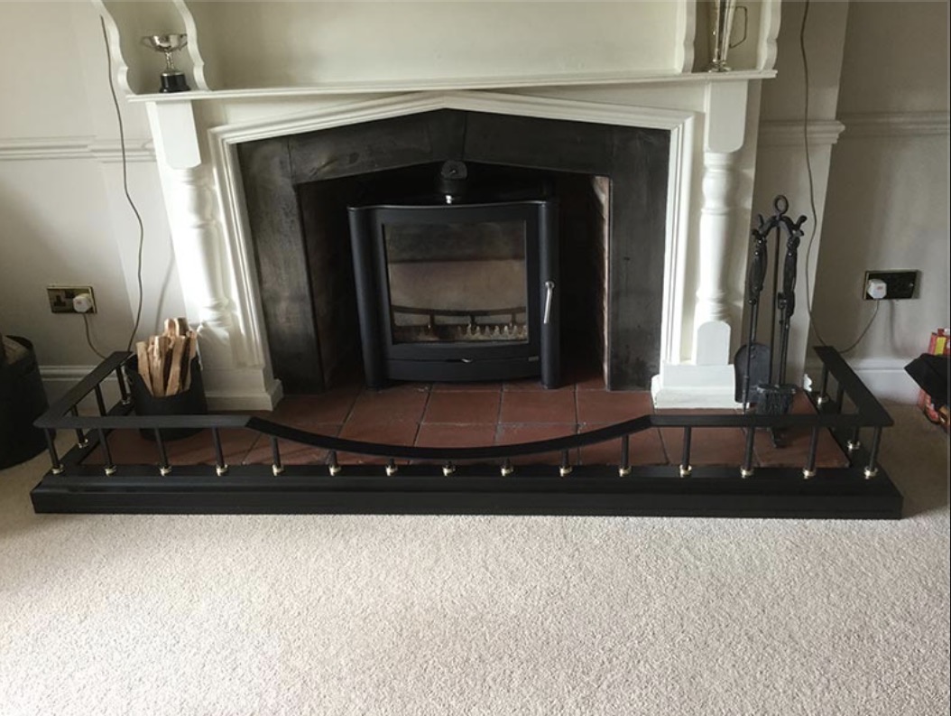 Low Level Fender in Burnished Steel with Solid Brass collars. 