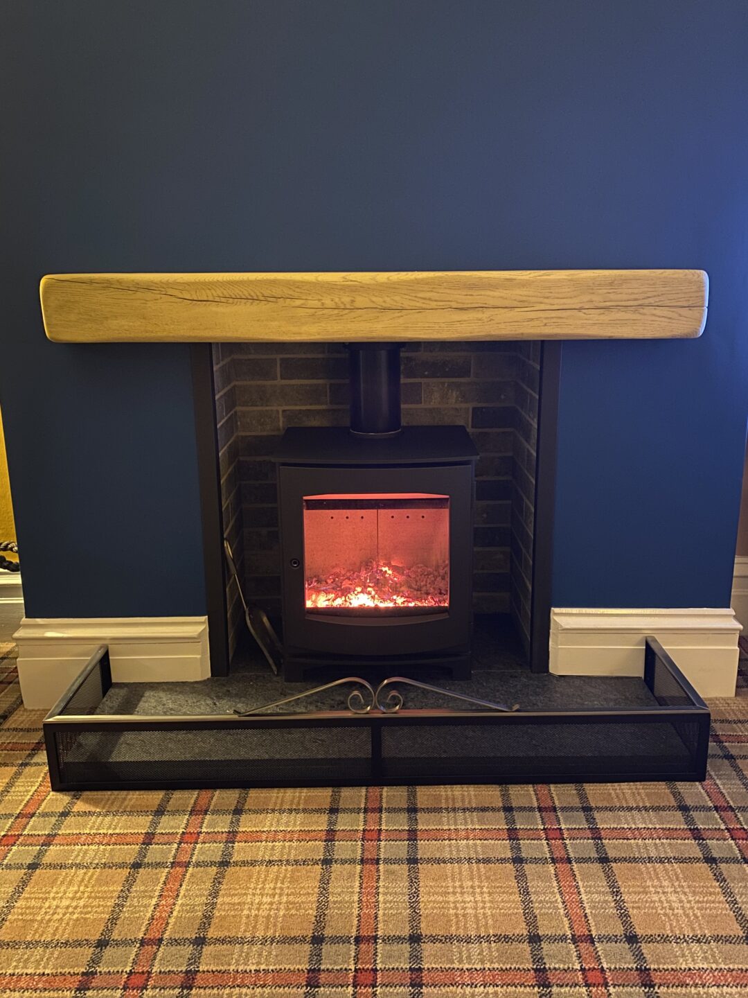 Low Level Fender in Burnished Steel with Solid Brass collars. 